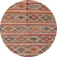 thumbnail image 1 of Ahgly Company Indoor Round Contemporary Brown Red Oriental Area Rugs, 8' Round, 1 of 6