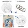 thumbnail image 7 of Small Stall Shower Curtain 36x72 Inch Narrow Half Size Sea Turtle Coastal Bath Curtains Bathroom Decor, Blue Red Summer Beach Coral Nautical Vintage Waterproof Shower Curtain Set with Hooks 36 Inch, 7 of 7