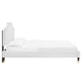 thumbnail image 3 of Modway Adelaide Performance Velvet Queen Platform Bed in White, 3 of 10