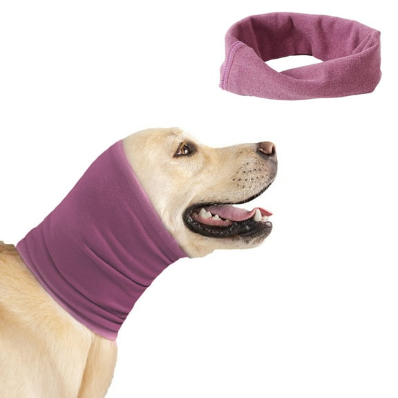 Dog Quiet Ears Covers for Small Medium Large Dogs, Dog Hoodies Ear Muffs Headband for Anxiety Relief & Calming Dogs, Noise Dog Ear Protection Purple M