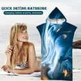 thumbnail image 3 of Hooded Cloak Beach Towel Printed Swimming Towel Microfiber Bathing Bathrobe, 3 of 6