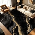 thumbnail image 2 of Bleum Cade 6'x9' Area Rugs for Living Room, Black Gold Marble Abstract Indoor Rug, Ultra Soft Machine Washable Large Rug for Bedroom Dining Room Kitchen,Foldable Nonslip Rug, 2 of 11