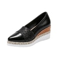 thumbnail image 2 of Women's Casual Pointed Toe Sequin Walking Shoes, Wedge Platform Espadrille Design with Breathable Lining and Cushion Sole, Slip on Sneakers for Daily Wear, 2 of 5
