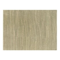 Taran Designs 9' x 12' Contemporary Abstract Wool Area Rug in Beige