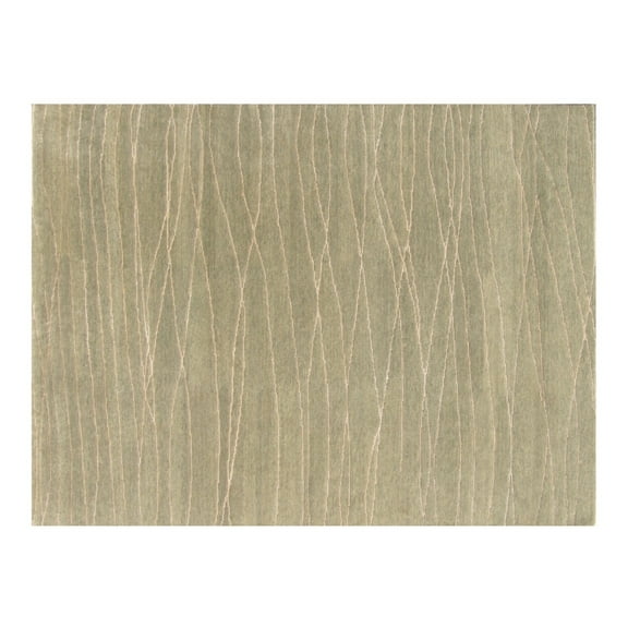 Taran Designs 9' x 12' Contemporary Abstract Wool Area Rug in Beige