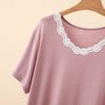 thumbnail image 6 of ZyeKqe Womens Nightgown Casual Short Sleeve Crewneck Lightweight Soft Loose Comfy Loungewear Sleep Shirts, 6 of 9