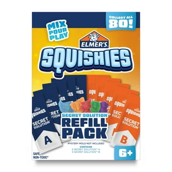 Elmers Squishies Refill Pack, Creates 5 Additional Mystery Characters, 5 Count