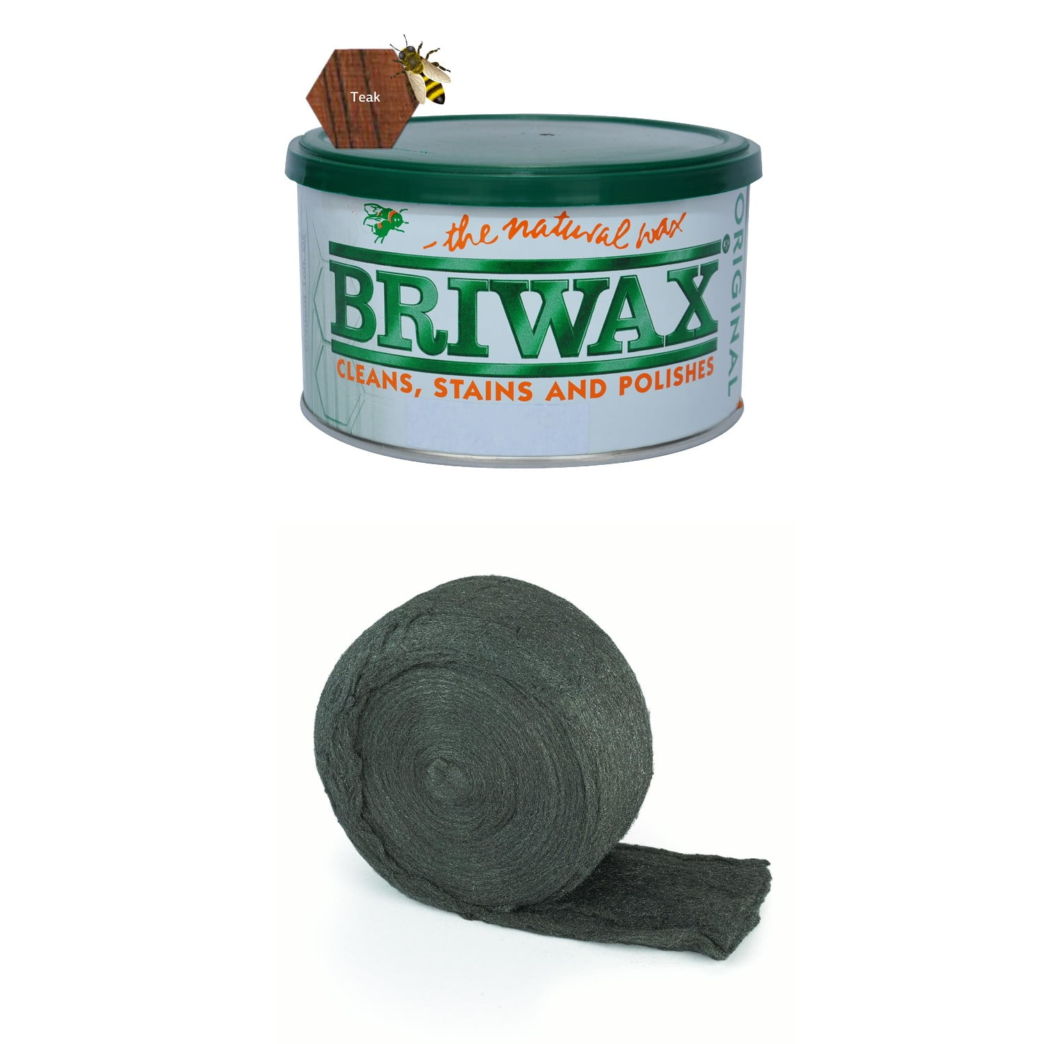 Briwax Oil-Free Steel Wool 0000 2 Pack 