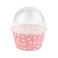 thumbnail image 1 of 100 piezas de mini forros para cupcakes, vasos redondos de para hornear pasteles, estuches para muffins con tapa, para bolas de pastel, muffins, cupcakes, fiestas de, 1 of 4