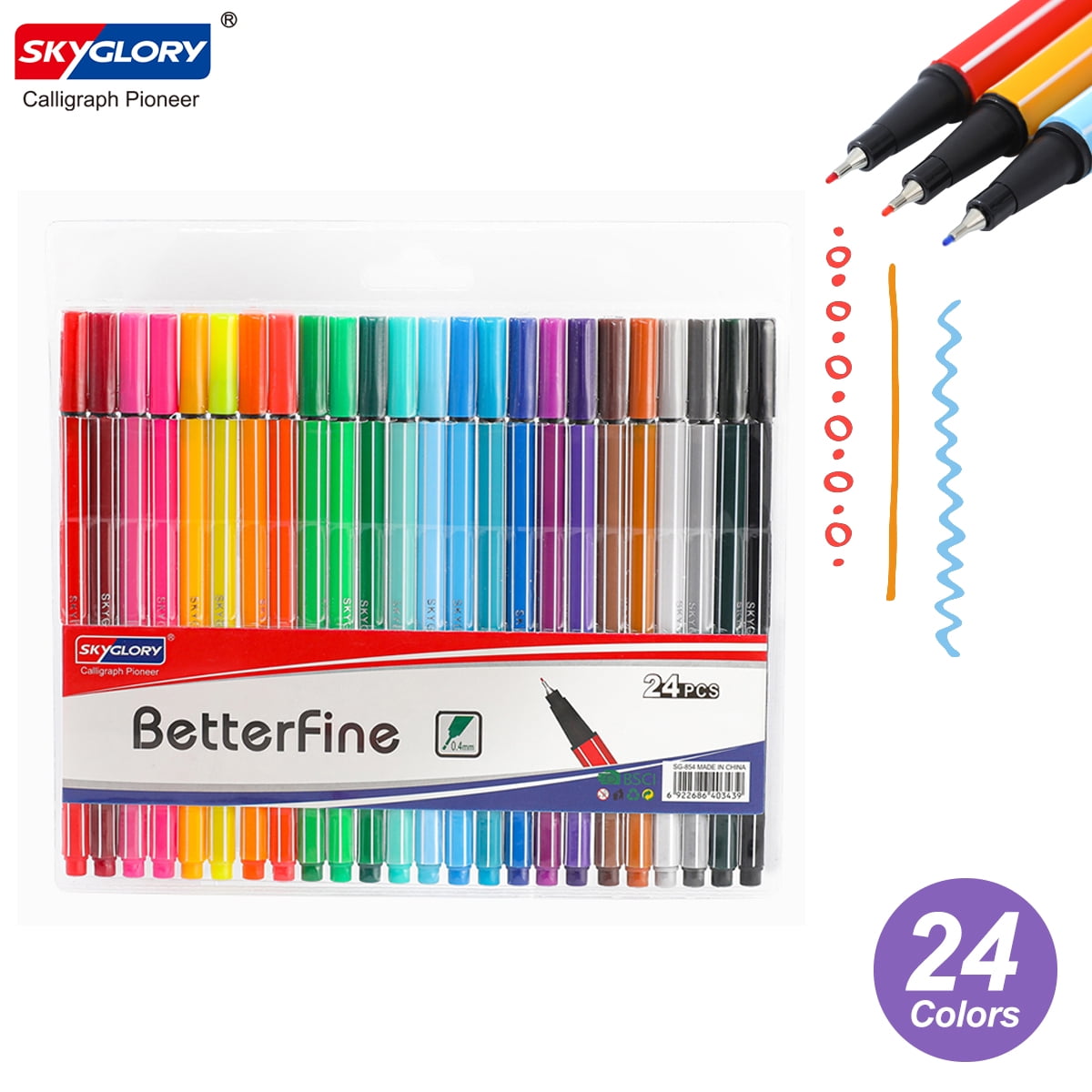 12 o 24 Colores Artista Fineliner Pen Set 