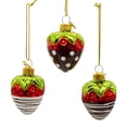 thumbnail image 2 of Kurt Adler 2.36-Inch Noble Gems™ Glass Chocolate Strawberry Ornaments, 6-Piece Box, 2 of 4