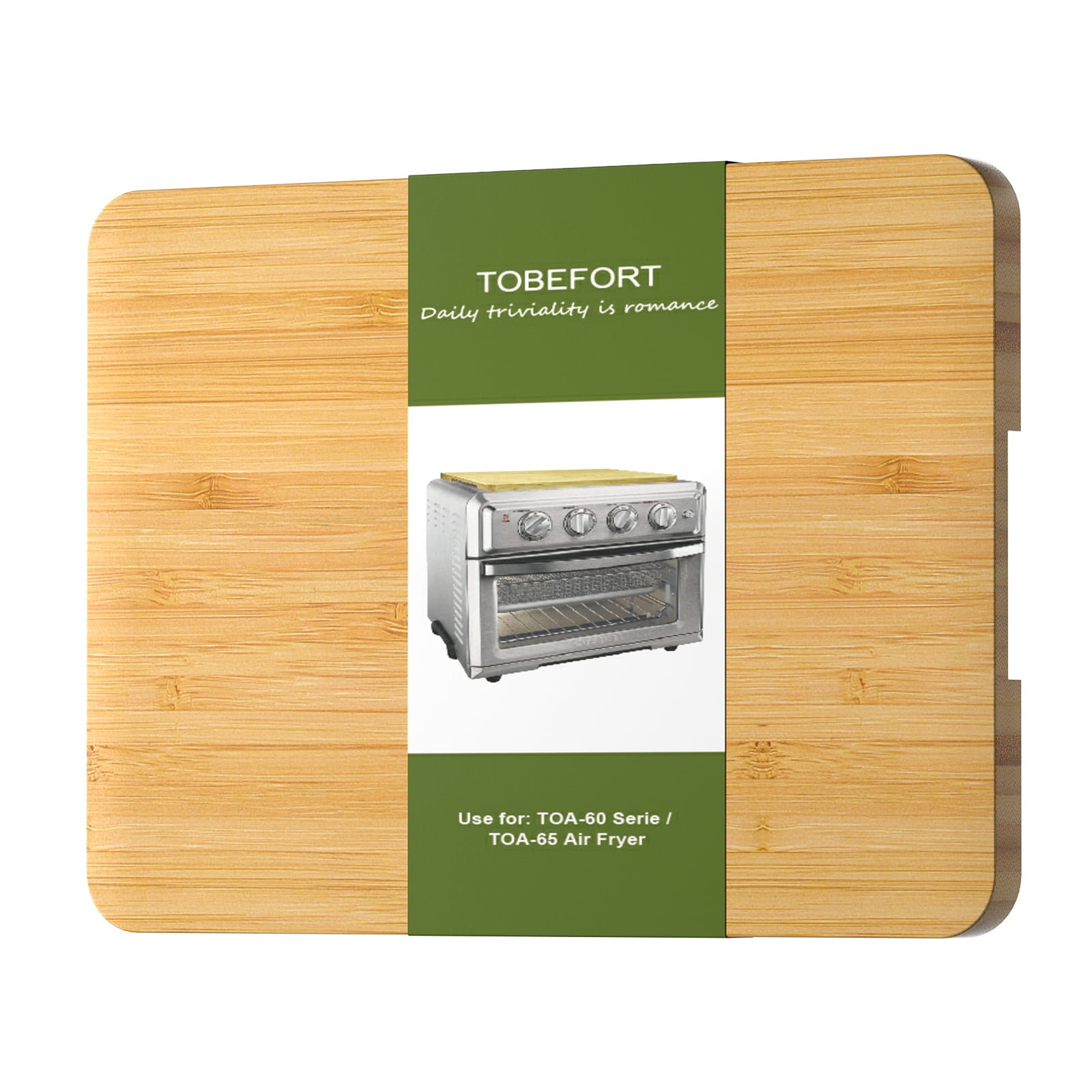 Bamboo Cutting Board for Convection Toaster Oven, Compatible with