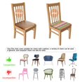 thumbnail image 5 of Pioneer Flower Seat Covers for Dining Room Chairs Set Of 6,Stretch Printed Washable Chair Seat Cover with Elastic Ties and Button,Removable Waterproof Couch Cushion Covers, 5 of 6