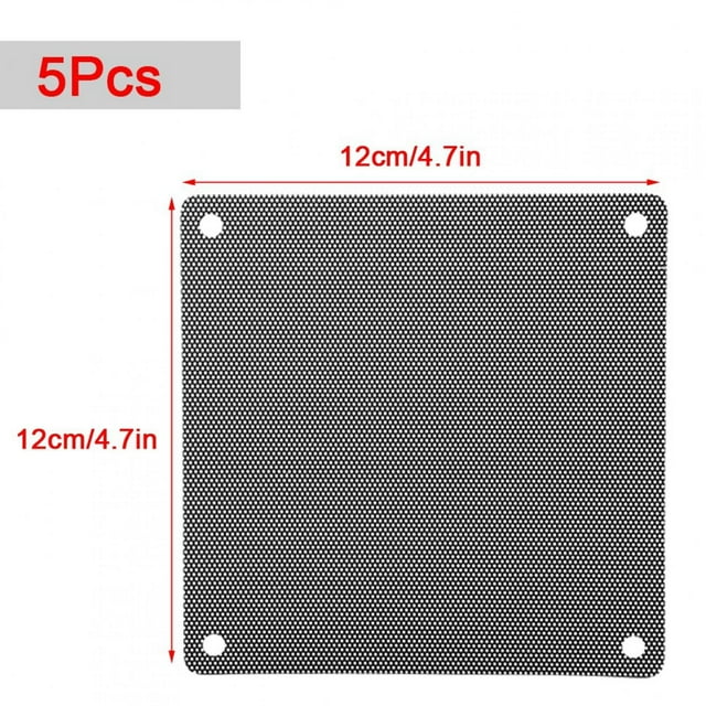 5 piezas 12x12cm PC Computera Cubierta de Ventilador de Pvc Bolsa de Almacenamiento A Prueba de Polvo Negra, Cubierta de Ventilador Eléctrico, Ayuda A Mantener la PC Limpia,