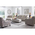 thumbnail image 2 of Fusion Furniture Stanley Sandstone Fabric Swivel Glider Chair in Gray, 2 of 7
