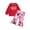 Red, variant on TOOYOU Girls Outfits 2Pcs Baby Short Sleeve Tops& Pants Set For Kids Girls Leisure Sets Size 2-3 Years , Red