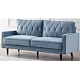 thumbnail image 4 of US Pride Furniture Feemster 69.3'' Velvet Square Arm Sofa for Living Room, Light Grayish Cyan, 4 of 5
