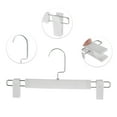 thumbnail image 3 of Unique Bargains 4 Pcs Pants Hanger with Clips Durable Flat Hook Garment Hanger White, 3 of 5