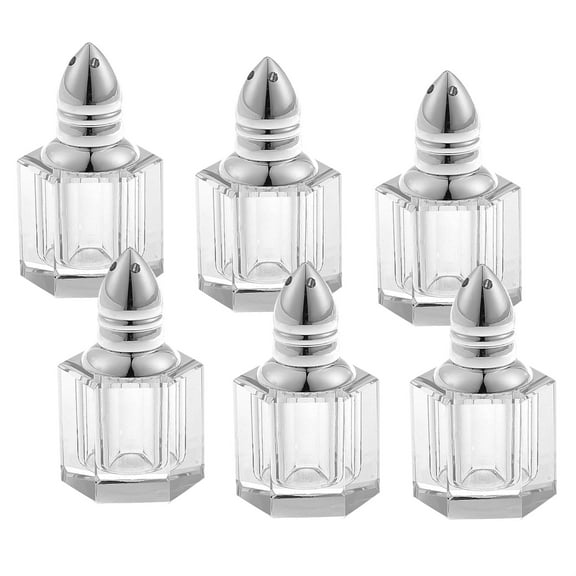 HomeRoots 375761 Individual Silver Crystal Salt & Peppers - Gift Boxed 6 Piece Set