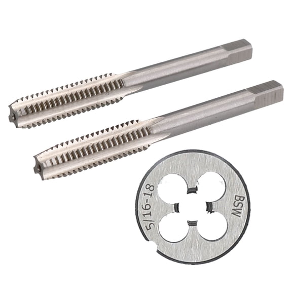 5/16" x 18 BSW Whitworth Tap & Die Set Taper Plug & Die Tungsten Steel