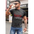 thumbnail image 2 of ABPHQTO Camiseta de manga corta con estampado de letras LOVE de Valentine gris para hombre, 2 of 5
