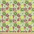 thumbnail image 2 of Fruit Upholstery Fabric by the Yard, Organic Food Themed Modern Pattern with Kiwi Pomegranate Lemon Watermelon and Apple, Decorative Fabric for DIY and Home Accents, Multicolor by Ambesonne, 2 of 5
