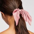 thumbnail image 3 of 8PCS Satin Bow Hair Scrunchies Solid Color Bunny Ear Scrunchie Bowknot Hair Tie, 3 of 10