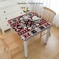 thumbnail image 2 of BANET Christmas Tablecloth for Rectangle/square Table Chrsitmas Snow Red Background Dust-Proof Table Cloth, Table Cover for Kitchen Dinning Party Wedding White, 2 of 7