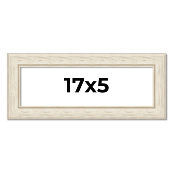 17x5 Frame White Real Wood Picture Frame Width 1.75 inches | Interior Frame Depth 0.5 inches |