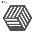 thumbnail image 3 of Posavasos de fieltro Unique Bargains Hexagonal 4uds gris, 3 of 5
