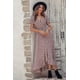 thumbnail image 4 of Vestido Largo Floral Cruzado con Cuello en V y Manga Corta PRETTYGARDEN, 4 of 8