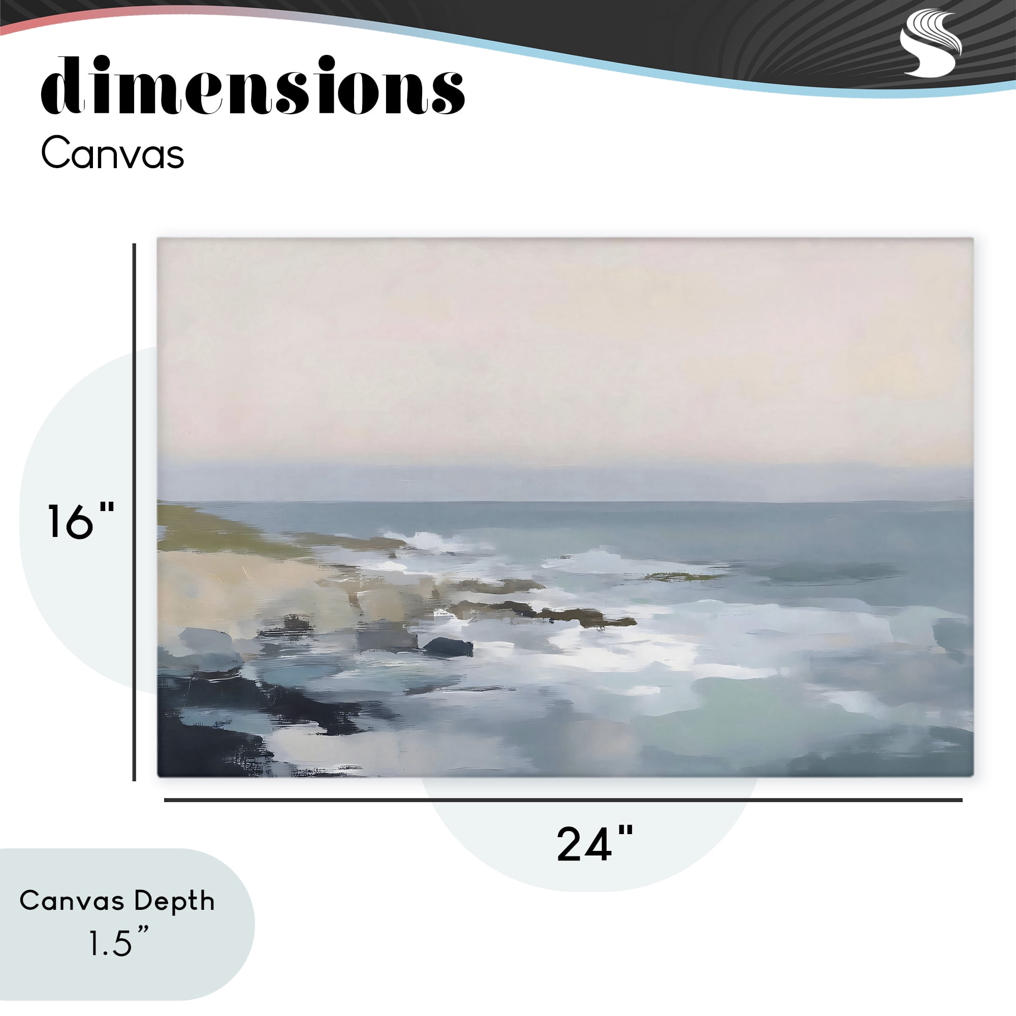 Stupell Industries Serene Coastal Ocean Scene Canvas Wall Art, design by Creative Studio