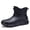 Black, variant on Mens Waterproof Short Rain Boots, Slip Resistant Outdoor Work & Garden Boots, Lightweight Comfortable All-Purpose Rain Shoes