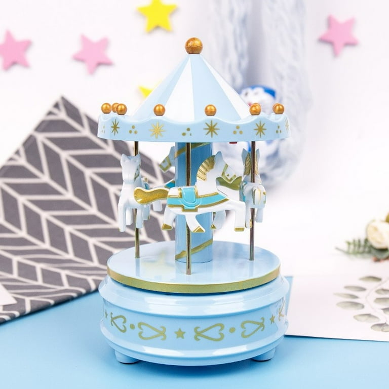 WQJNWEQ Carousel Music Box Cake Decoration Birthday Gift Children s Boutique Toys Music Box Student Craft Gift Boys And Girls Christmas Gift Birthday