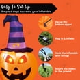 thumbnail image 5 of Joiedomi 5 FT Halloween Inflatable Pumpkin with Witch Hat, Blow Up Inflatables with Build-in LEDs for Halloween Party Indoor, Outdoor, Yard, Garden, Lawn Decorations, 5 of 7