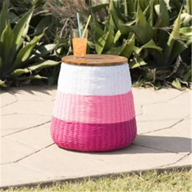 Holly & Martin OD1156 0.5 in. Braylor Indoor&44; Tabouret de Jardin Extérieur et Table d'Appoint avec Rangement
