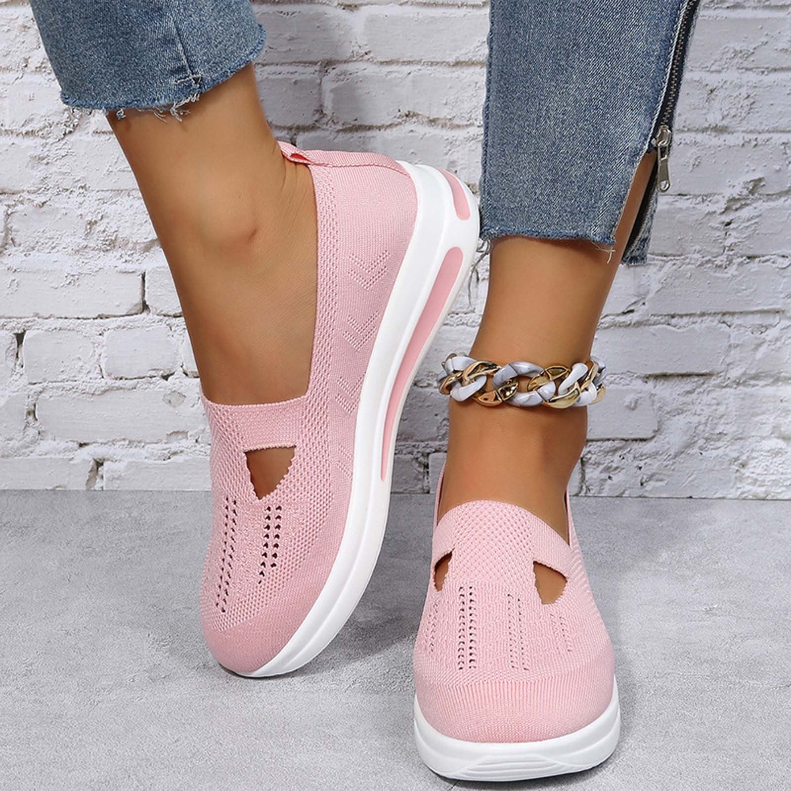 geroosterd brood begaan grijs Zpanxa Shoes for Women Large Size Rocking Shoes Women's Shoes Slip-on  Casual Shoes Thick Bottom Breathable Mother Shoes Sneakers Pink Womens  Shoes 38 - Walmart.com