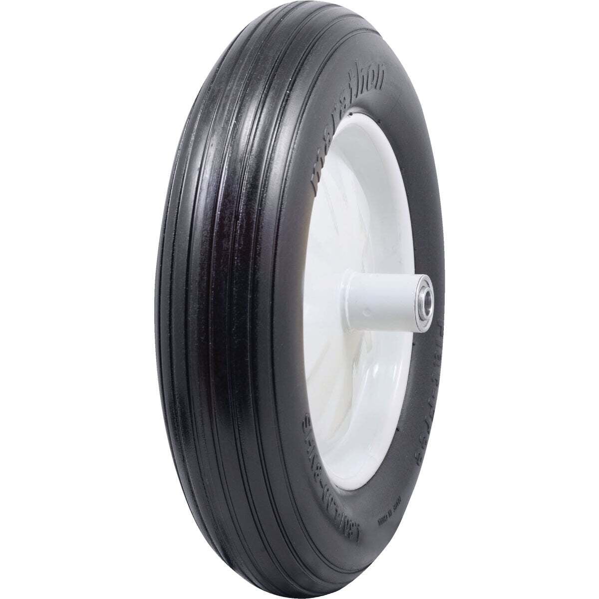 Marathon 00001 16" Ribbed Flat Free Wheelbarrow Tire