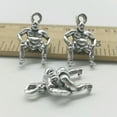 thumbnail image 6 of U8MO 10/30pcs sumo wrestler antique silver charms pendants jewelry DIY 19*12mm-10pcs, 6 of 8