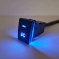 thumbnail image 3 of Blue LED Backlit Fog Light ON/OFF Switch Kit w/ Switch Plug With 6" Extension Wire for 2003-2005 Mazda6 Sedan, 3 of 10