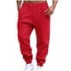 thumbnail image 2 of Pantalones largos para hombre, informales, a la moda, transpirables, con cordón elástico en la cintura y bolsillos, con elástico en los pies, de rayón., 2 of 8