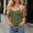 *Army Green, variant on ClodeEU Women's Contrast Trim Scoop Neck Sleeveless Ribbed Tank Top,Casual Slim Fit Athletic Camisole Army Green,Women's Plus L