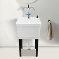 thumbnail image 5 of Space Saver Utility Sink Freestanding Space Saving Laundry Tub Rotatable Faucet for Laundries, Cafes, 5 of 22