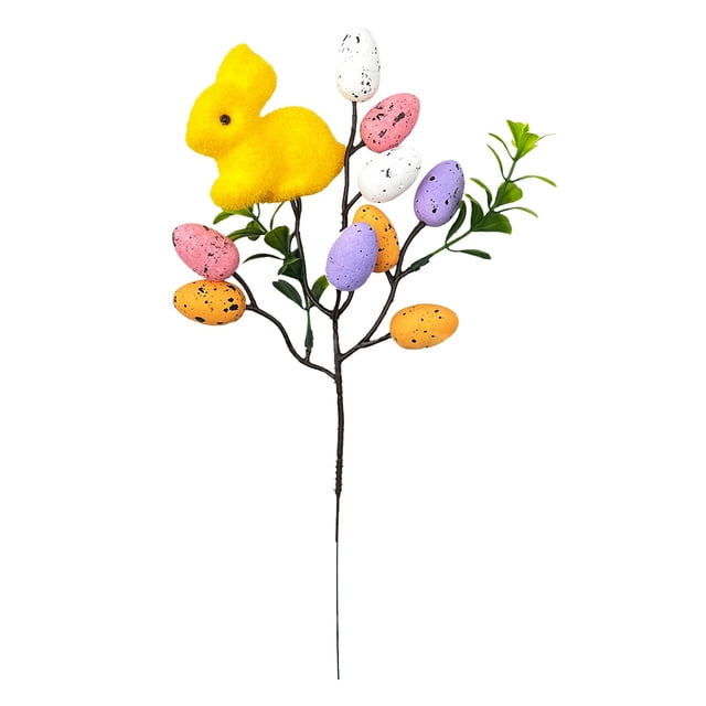Easter Egg and Bunny Spring Decor Branches Artificial Stems Twig for Table Centerpieces Mantel Entryway Decorations Easter Party Home Floral Arrangement 