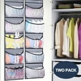 thumbnail image 3 of Moocorvic Over the Door Storage Organizer , 5 Pocket Door Hanging Door Organizer Large Non-woven Fabric Storage and Hanging Bag for Baby Girl Room Wall Decor, 3 of 5