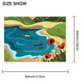 thumbnail image 3 of Rectangular Tablecloth 60x84 Inch – Waterproof Polyester Printed Table Cover, Wrinkle Resistant, Washable for Kitchen & Dining, Floral Flowers Print, 3 of 6