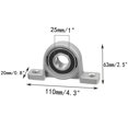 thumbnail image 4 of COMOK KP005 25mm Bore Diameter Ball Mounted Pillow Block Insert Bearing Silver Tone 2Pcs, 4 of 4