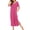 Rose Red, variant on Women's Comfortable Nightshirt Short Sleeve Nightgown V-Neck Sleepwear Pajama Dress