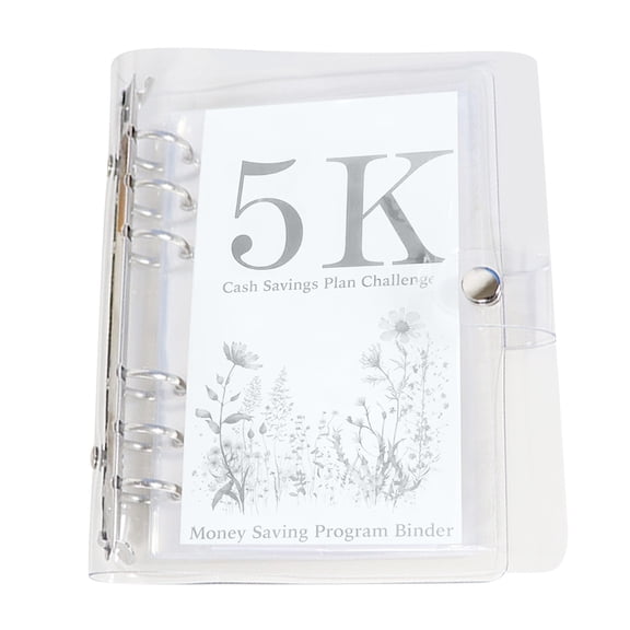 12 Month Envelope Money Saving Challenge Binder, Budget Organizer for Cash Savings, Loose Leaf Binder with Cash Envelopes for Financial Planning B#046 A