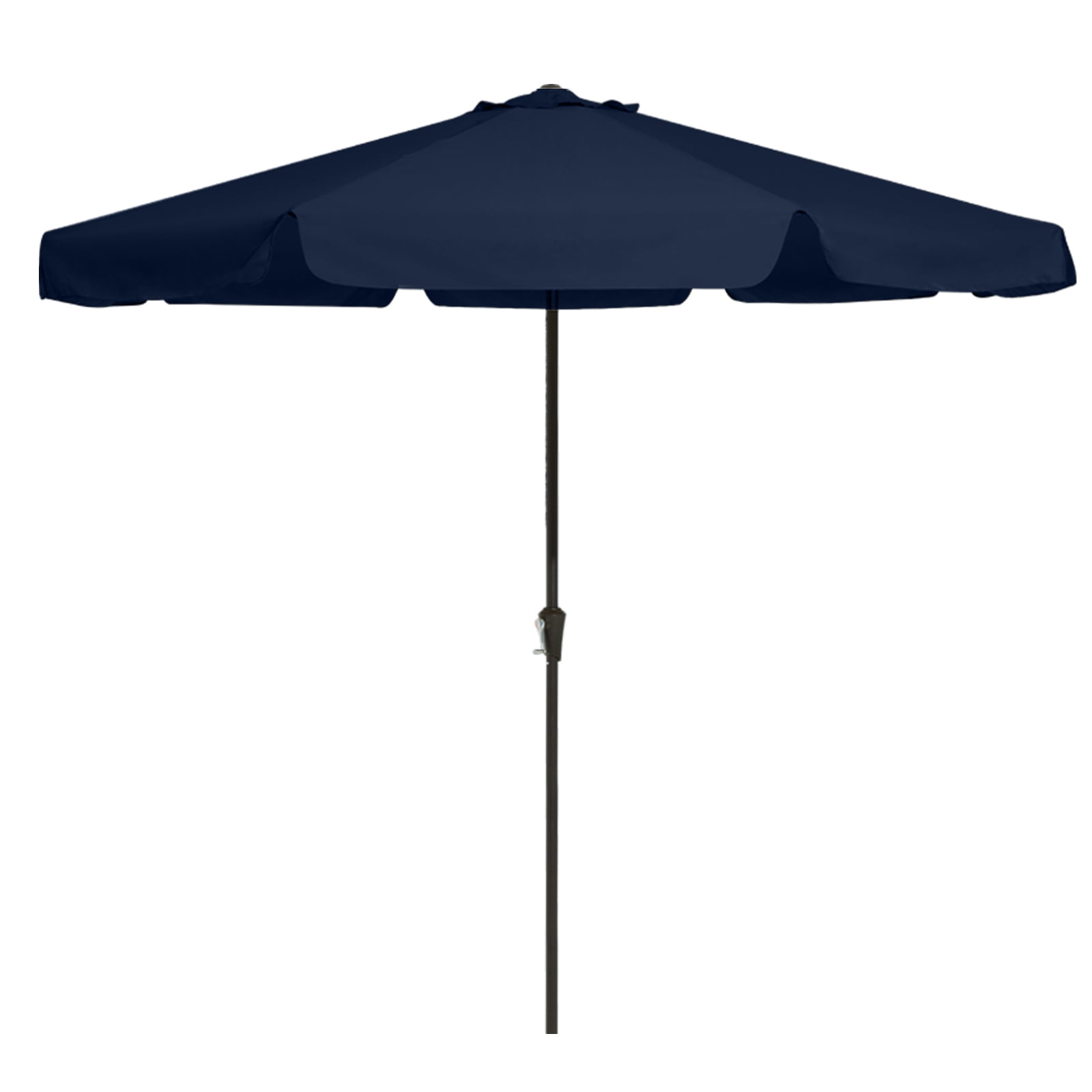 FUNDAZE 9ft Outdoor Patio Umbrella with Tilt & Crank, Heavy Duty Round Sun Umbrella for Garden, Poolside, Deck, Backyard，Navy Blue